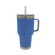 LASER ENGRAVED YETI 35oz. STRAW TRAVEL MUG - BIG WAVE BLUE