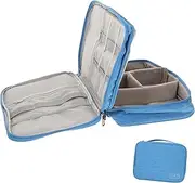Electronic Organizer Travel Pouch Capacity Storage Bag for Cables Chargers and Accessories Scratch Resistant for Outdoor Use