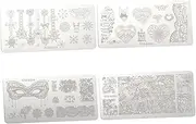 FOMIYES Pcs Nail Art Plates Nail Images Stamping Templates Manicure Stencils Kit for Women