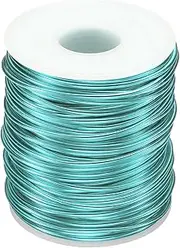 Bonsai Wire Anodized Aluminum Training Wire Roll 2mm Gauge 98ft Length Bendable Bonsai Tree Wire for Garden, Horticulture, Landscape, Planting, Light Blue
