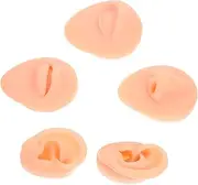 [TOKIDNY] Versatile Piercing Training Tools 5pcs Silicone Ear Models Nose for Practice