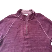 Tommy Bahama Flip Breaker Half Zip Reversible Sugar Plum Sweatshirt Men’s Size L