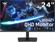 24 Inch QHD 2560X1440 IPS Computer Monitor, 100Hz Zero-Frame 2K Gaming Office Mo