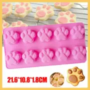 Paw Print Silicone Mold Chocolate Cookie Mould Jelly Ice Cube Baking Decor AU