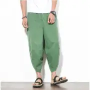 30 Off Linen Cotton Sarouel Pants Xxxl Wide Men'S Gaucho