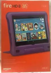 AMAZON FIRE HD8 KIDS TABLET 32GB PURPLE "KID-PROOF" BRAND NEW SEALED FREE SHIP