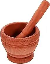 GREENADSCAPE 1 Set Portable Garlic Masher Tool Set with Ergonomic Pestle Kitchen Ginger Crush Pot for Household Use for Crushing Spices and Present for Cooking Enthusiasts