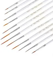 12 PCS Detail Paint Brushes Miniature Paint Brushes Fine Paint Brushes for Detail Ultra Fine Point Tip Micro Mini Tiny Artist Paintbrush Acrylic Paint Brushes for Nails Gel Polish Painting Nail Design