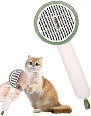Cat Slicker Brush - Kitten Massage Hair Comb - Multifunctional Portable Cat Slicker Brush with Release Button for Long-Haired Pet