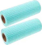 PEPLAYTAL 2 Rolls Disposable Kitchen Cleaning Cloths Washable Dish Rags for Efficient Housekeeping Non-Woven Cleaning Cloths for Hand Wiping