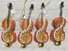 Four Piazza Violin Christmas Or Everyday Ornaments