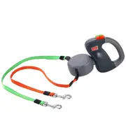 Two-headed Creative Automatic Retractable Pet Traction Rope (Grey)