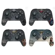 JUSTICE LEAGUE MOVIE LOGO AND CHARACTER ART SKIN NINTENDO SWITCH PRO CONTROLLER