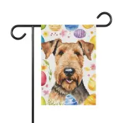 Airedale Terrier Dog Easter Garden Flag