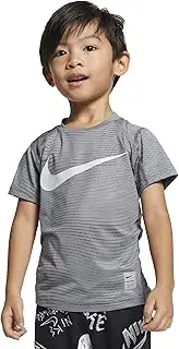 [Nike] Little Kids' Dri Fir Base Layer Top (Cool Grey(86C416-478)/White, 4)