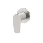 MEIR Round Brass Basin/Bath Paddle Mixer - Wall Mounted - PVD Brushed Nickel