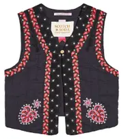 [Scotch & Soda Kids] Scotch & Soda Kids Embroidered cotton vest Y 12 blue