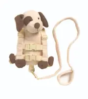 Playette 2-in-1 Travel Harness Buddy/Adjustable Strap Baby/Kids 18m-4y Tan Puppy