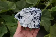 442g Natural blue fluorite crystal on rock mineral specimen Inner Mongolia China