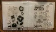 Close To Ky Heart C1601 C1612 Stamp Sets Bundle New Nursery Charms Shower Flower