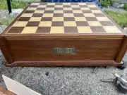 New History Channel Life Member Civil War Wooden Chess Checkers Backgammon Set