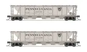 Broadway Limited # 7252 H32 5-Bay Covered Hopper 2-Pack PRR Set A N Scale MIB
