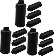 JECOMPRIS 3sets Plastic Sample Bottles Hydro Bottled Juice Clear Condiment Drizzle Flask Laboratory Chemical Container Laboratory Lab Travel Size Toiletries Reusable Cup Plastic Black 4pcs*3
