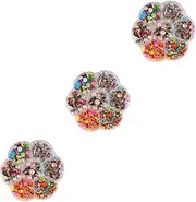 OHPHCALL 3 Boxes Brads Craft for Brads Fasteners Decor Pastel Metal Brads Colorful Mini Brads Round Head Paper Crafts Brads Hand Decor Nail Handmade Brads Child Kraft Paper Manual