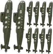 ADOCARN 10pcs Submarine Models Accessories Lifelike Plastic Ships Decor for Desktop Table Office Decor