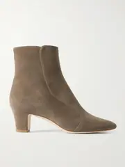 [Manolo Blahnik] Manolo Blahnik - Myconia 50 Suede Ankle Boots - Light brown - IT41 IT 41 Brown