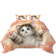 Adorable Cute Kitty Cat Wants a Hug Coverlet