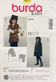 Burda Sewing Pattern 9472 | Kids & Teens Robin Hood Costume Sizes 7 - 15