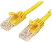 StarTech CAT5E / CAT5 Snagless Ethernet Patch Cable, Yellow, 0.5 Meter Length