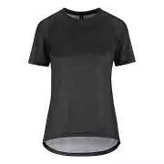 ASSOS WOMEN'S TRAIL SHORT SLEEVE JERSEY, BLACK SERIES, MEDIUM
