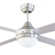 Brilliant Brighton 52" Ceiling Fan with Light - Brushed Chrome