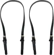 [Semetall] PU Leather Purse Straps, Handbag Handles Shoulder Straps Replacement with Adjustable Metal Buckle