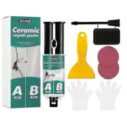 Bathtub Repair Kit White for Crack Refinishing and Scratch Repair with Professional Grade Paste for Tiles Tubs Sinks and Shower Trays​ Off-white