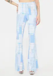 Sky Thx 4 The Mems Flared Pants