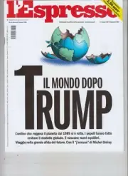 DONALD TRUMP L'ESPRESSO ITALIAN MAGAZINE JANUARY 29 2017 NO LABEL