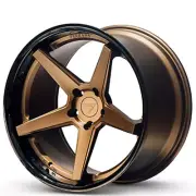 (4) 20x9" Ferrada Wheels FR3 Matte Bronze with Gloss Black Lip Rims (B1) (for: Jaguar)