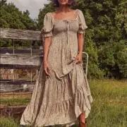 Auguste The Label Maxi Dress NEW w/ Tags Size M Cottagecore, Ditsy, Romantic
