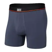 SAXX 290798 Men’s Non-Stop Stretch Cotton Boxer Brief Deep Navy Size Large