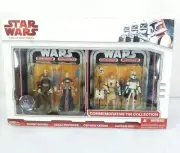 Star Wars Commemorative Tin 4 Figure Set Dooku Asajj Rex Obi-Wan Exclusive Clone