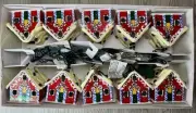 Putz House Style Christmas String Lights 10 Metal Gingerbread JC Penney NEW