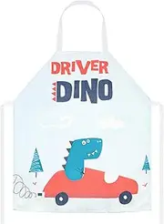 TOPWAYS Kids Aprons, Cute Cartoon Kitchen Cooking Baking Apron for Boys and Girls, Children's Apron for Art Painting Gardening