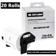 20 ROLLS DK-1241 4" x 6" Shipping Labels with Frame for Brother QL-1050 QL-1060N