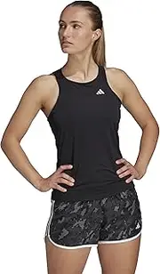 [adidas] Performance Own The Run 3-Bar Women's Running Tank Top, Black, Small