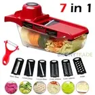 Vegetable Chopper Slicer Onion Veggie Fruit Dicer Kitchen Cutter Tool w/ 6 Blade