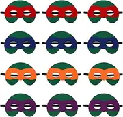 12pcs Turtle Eye Masks, Turtle Felt Masks with Elastic Strap Party Mask Funny Turtle Masks for Kids Turtle Party Decorations for Birthday Cosplay Costume Party Supplies