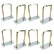 8 Pack M10 50mm x 100mm U-Bolt N-Bolt with Plates & Nuts HIGH TENSILE